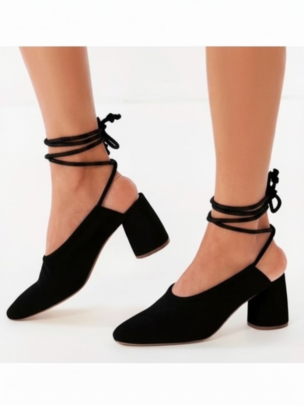 Urban Outfitters Astrid Strappy Heels - Black